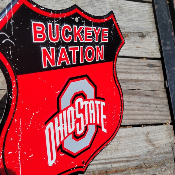 Ohio State Buckeye Nation Metal University Road Sign - Picture 2 of 6